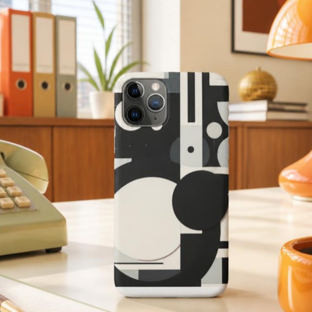 Capa Para iPhone 11 Pro Capa de Iphone Preto e Branco Retro (Criador carregado)