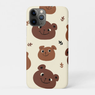 Capa Para iPhone 11 Pro Cara de urso engraçado