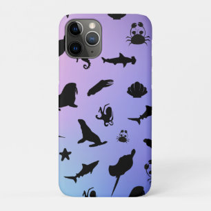 Capa Para iPhone 11 Pro caranguejo-da-baleia-do-tubarão-sombra no oceano g