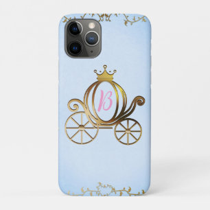 Capa Para iPhone 11 Pro Carruagem Dourada da Princesa História Azul Person