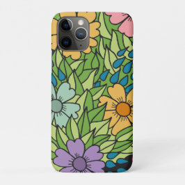 Capa Para iPhone 11 Pro Carteira Floral Encantadora