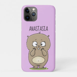 Capa Para iPhone 11 Pro Cartoon de hamster adorável