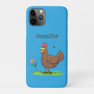 Capa Para iPhone 11 Pro Cartoon galinha rústico