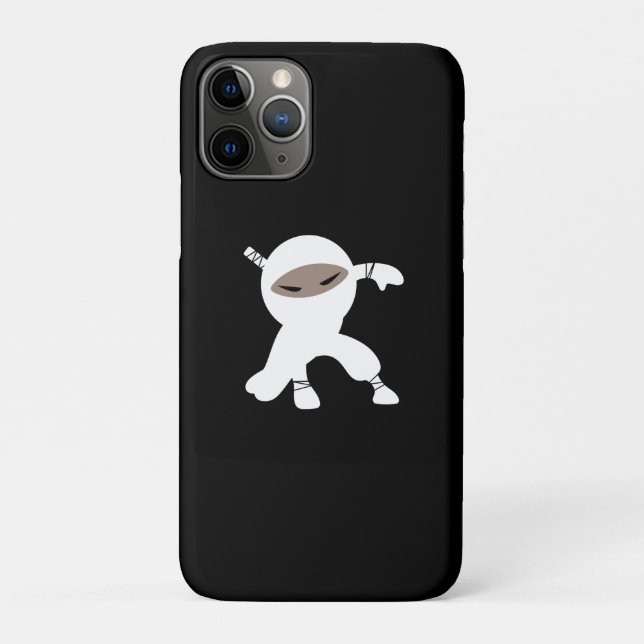 Capa Para iPhone 11 Pro Cartoon Little Ninja Warrior (Verso)