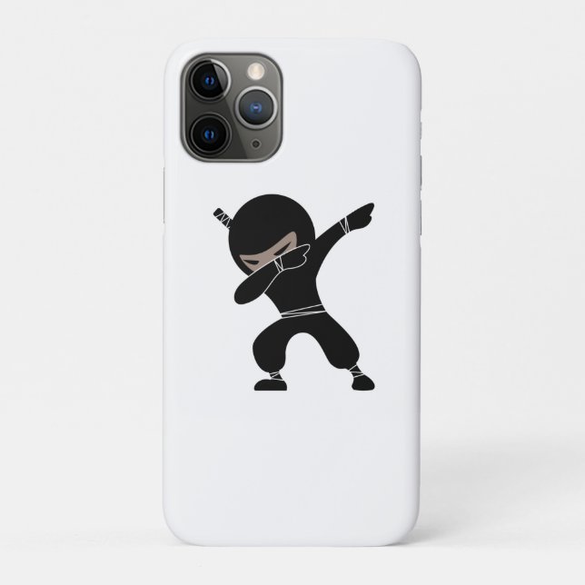 Capa Para iPhone 11 Pro Cartoon Little Ninja Warrior (Verso)
