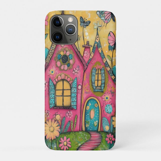 Capa Para iPhone 11 Pro Casas de Arte Popular Caprichosas (Verso)