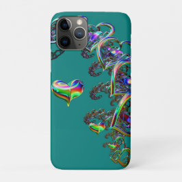 Capa Para iPhone 11 Pro Cascata Eetérea de Corações