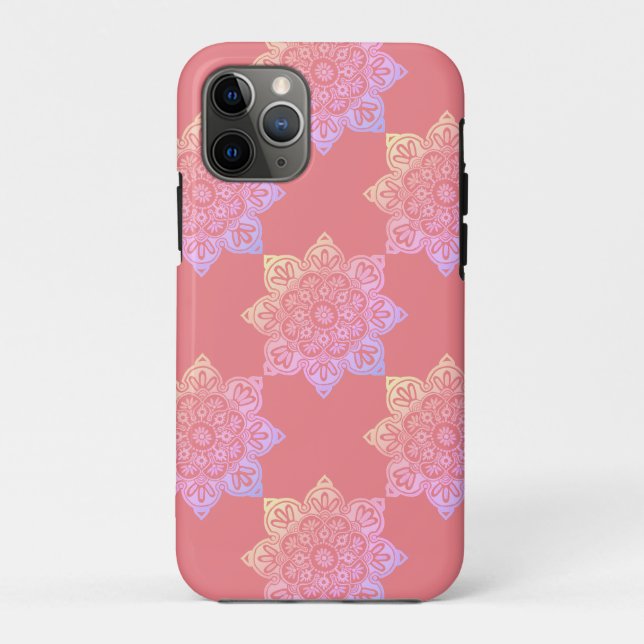Capa Para iPhone 11 Pro Caso Apple iPhone 11Pro com Medalhões Boho (Verso)
