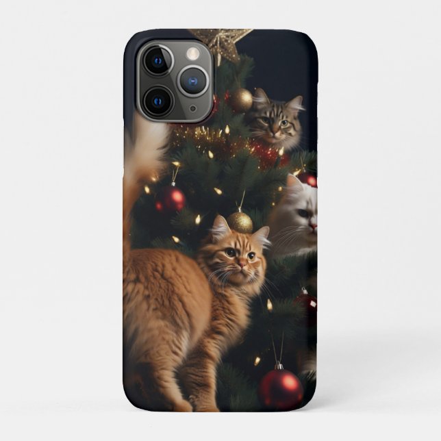 Capa Para iPhone 11 Pro Cats Ornate Tree, Image , Customize,  (Verso)