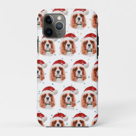 Capa Para iPhone 11 Pro Cavalier King Charles Spaniel Dog Breed Christmas
