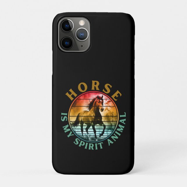 Capa Para iPhone 11 Pro Cavalo é meu animal espiritual (Verso)
