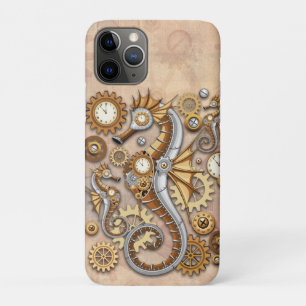 Capa Para iPhone 11 Pro Cavalo-Marinho Steampunk Arte Surrealista Vintage