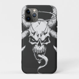 Capa Para iPhone 11 Pro Caveira divina de Preto Mortal