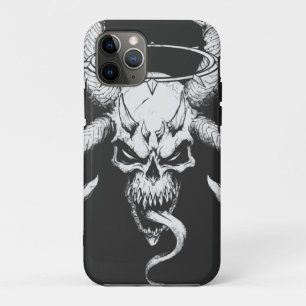 Capa Para iPhone 11 Pro Caveira divina de Preto Mortal