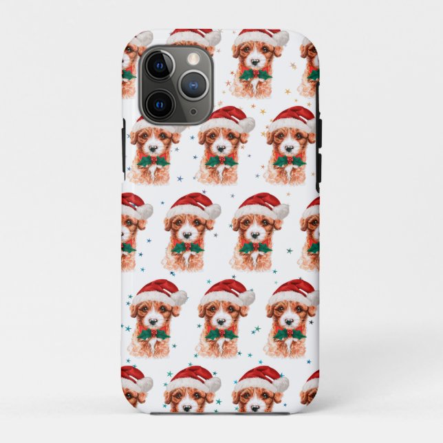 Capa Para iPhone 11 Pro Cavoodle Dog Raça Estrelas de Natal (Verso)