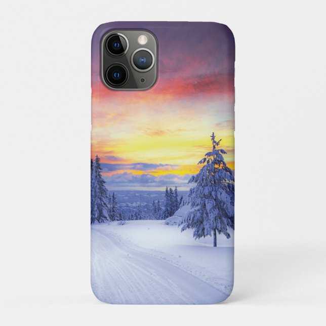 Capa Para iPhone 11 Pro Cenário de inverno (Verso)