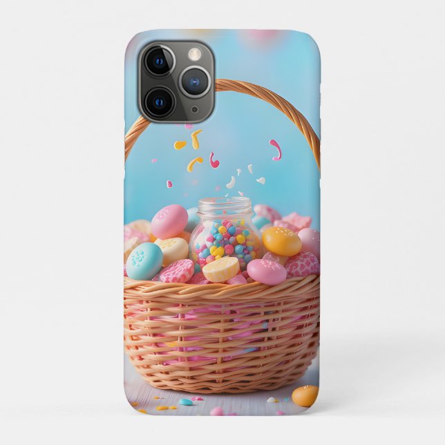 Capa Para iPhone 11 Pro Cesta Mágica de Doces (Verso)