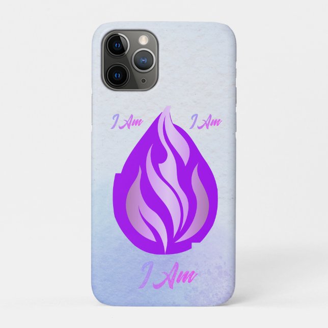 Capa Para iPhone 11 Pro Chama Violeta Sagrada - Eu Sou (Verso)