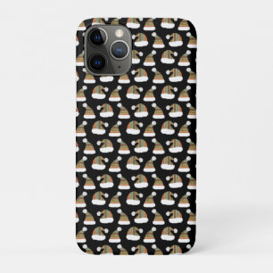 Capa Para iPhone 11 Pro Chapéu de Papai Noel Vintage Estilo Retrô Natal Fe