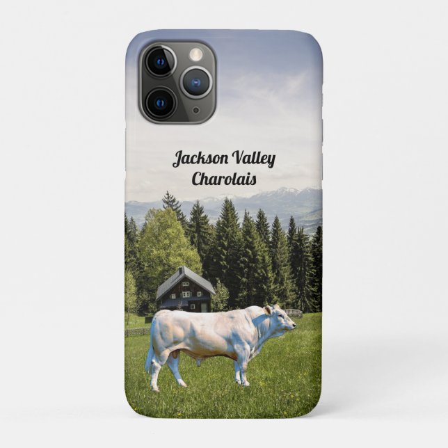 Capa Para iPhone 11 Pro Charolais Bull (Verso)