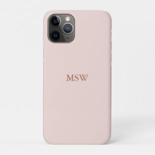 Capa Para iPhone 11 Pro Chic das iniciais personalizadas de monograma cor-