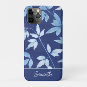 Capa Para iPhone 11 Pro Chic Watercolor Floral Personalizado