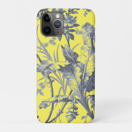 Capa Para iPhone 11 Pro Chinoiserie Amarela Botânica