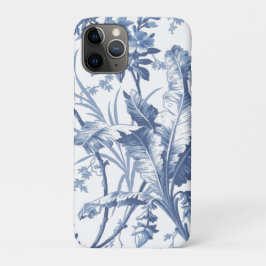 Capa Para iPhone 11 Pro Chinoiserie azul-botânica e branca