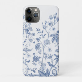 Capa Para iPhone 11 Pro Chinoiserie azul e branca clássica