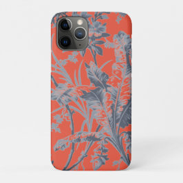 Capa Para iPhone 11 Pro Chinoiserie Laranja Botânica