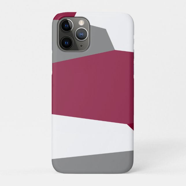 Capa Para iPhone 11 Pro Cinza rosa e Abstrato branca (Verso)