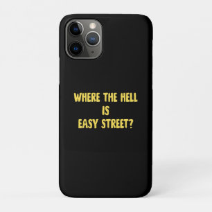 Capa Para iPhone 11 Pro Citação engraçada de Onde é a Rua Fácil