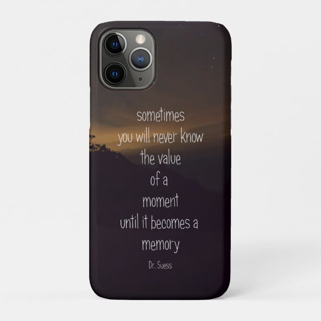 Capa Para iPhone 11 Pro Citação Inspiradora Sunrise (Verso)