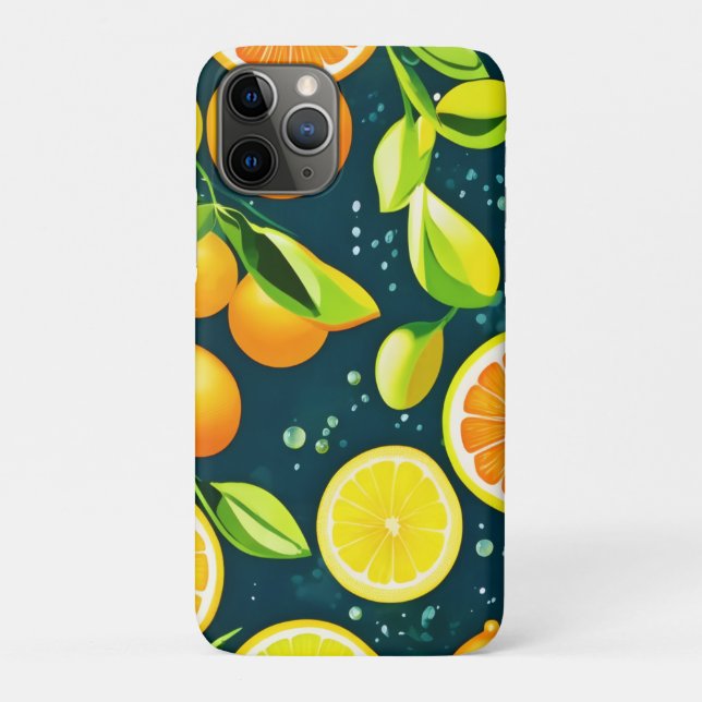 Capa Para iPhone 11 Pro Citrus Kaleidoscope: Uma Medley Vibrante (Verso)