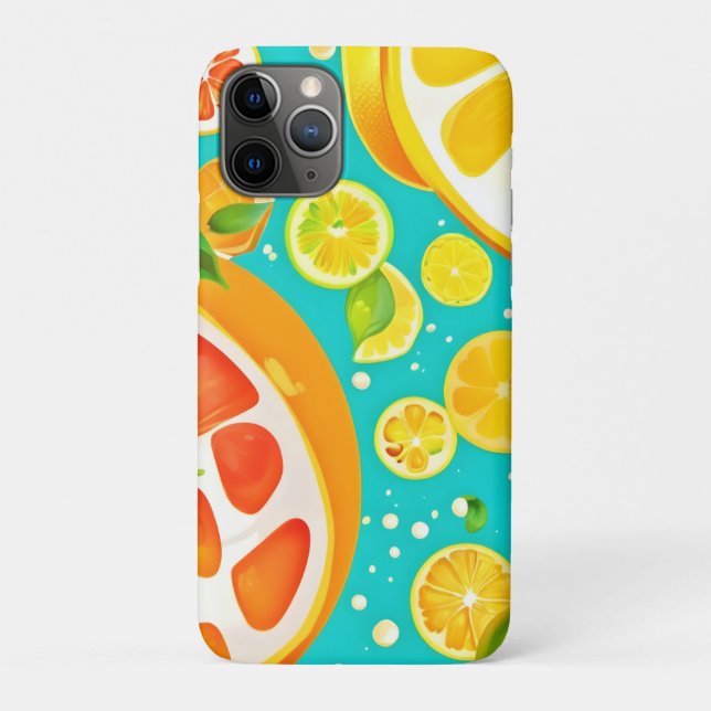 Capa Para iPhone 11 Pro Citrus Symphony: Uma Delícia Juicy (Verso)