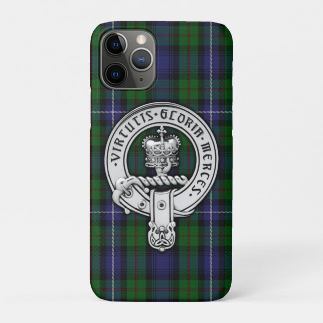 Capa Para iPhone 11 Pro Clan Donnachaidh (Robertson) Crest/Hunting Tartan (Verso)