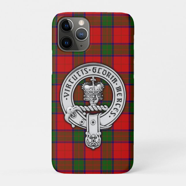 Capa Para iPhone 11 Pro Clan Donnachaidh (Robertson) Crest & Tartan (Verso)