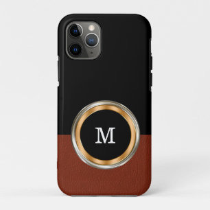 Capa Para iPhone 11 Pro Classy Mens Monogramas Leather Art