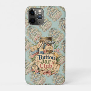 Capa Para iPhone 11 Pro Clube da Jarra de Botões Colagem de Costura Cottag