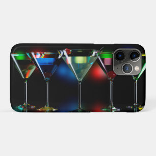 Capa Para iPhone 11 Pro Cocktails diferentes em óculos de martini com luze