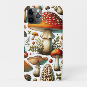 Capa Para iPhone 11 Pro Cogumelos Selvagens Caprichosos