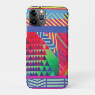 Capa Para iPhone 11 Pro colagem de triângulos e bordas sudoeste