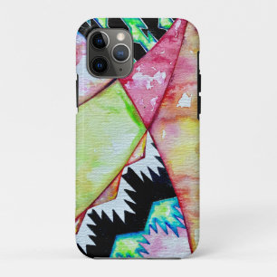 Capa Para iPhone 11 Pro Coloração d'água do design de cesto Nativo Amer