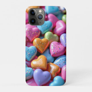 Capa Para iPhone 11 Pro Colorful Candy Love Hearts