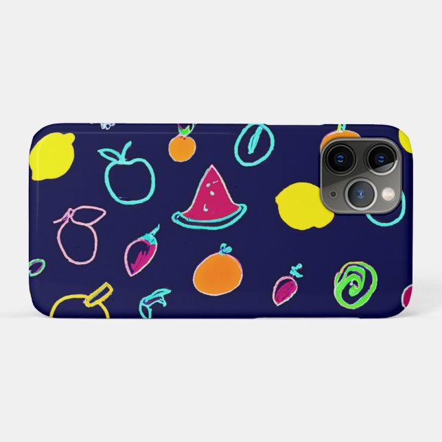 Capa Para iPhone 11 Pro Colorida Fruta Fantasia (Verso (horizontal))
