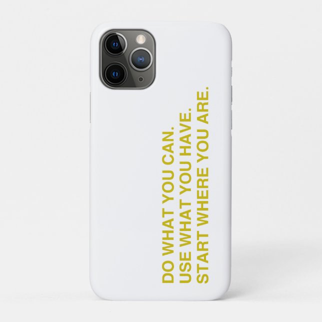 Capa Para iPhone 11 Pro Comece Onde Você Está (Verso)