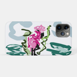 Capa Para iPhone 11 Pro Conjunto de flamingo rosa