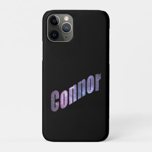 Capa Para iPhone 11 Pro Conner, Nome Feito De Nuvens De Nebulosa Azul,