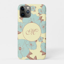 Capa Para iPhone 11 Pro Copper Pale Teal Floral em Pastel amarelo