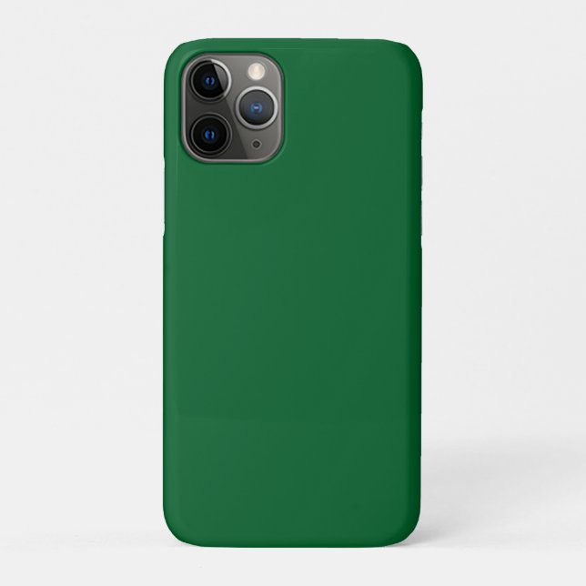 Capa Para iPhone 11 Pro Cor Sólida: Verde Floresta (Verso)